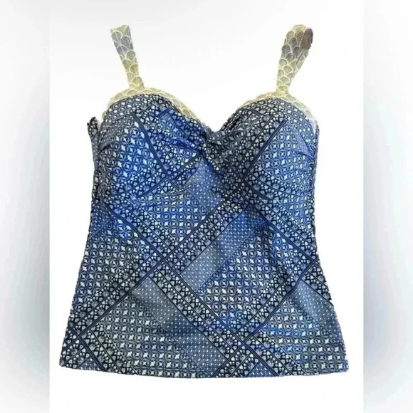Women’s LL Bean Tankini Top Size 16 Regular - Picture 1 of 5